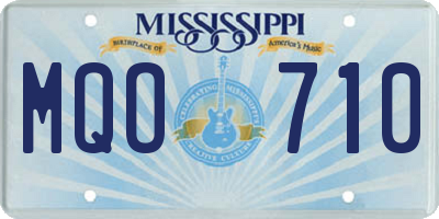 MS license plate MQO710