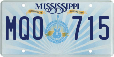 MS license plate MQO715