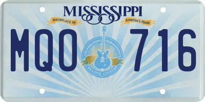 MS license plate MQO716
