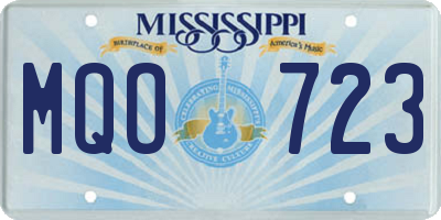 MS license plate MQO723