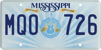 MS license plate MQO726
