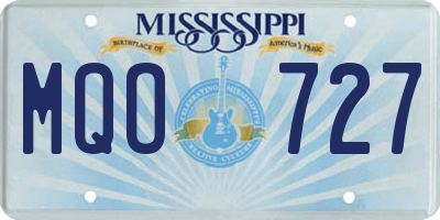 MS license plate MQO727