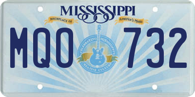 MS license plate MQO732