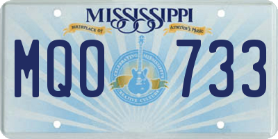 MS license plate MQO733