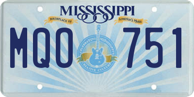 MS license plate MQO751