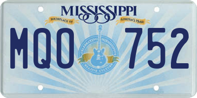 MS license plate MQO752