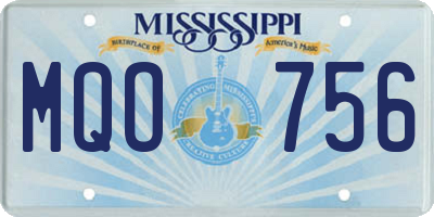 MS license plate MQO756