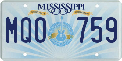 MS license plate MQO759