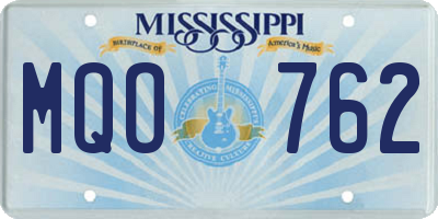 MS license plate MQO762