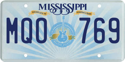 MS license plate MQO769