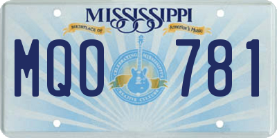 MS license plate MQO781