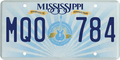 MS license plate MQO784