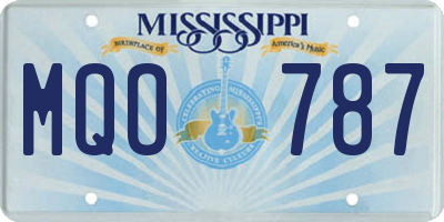 MS license plate MQO787