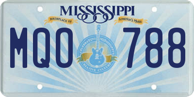 MS license plate MQO788