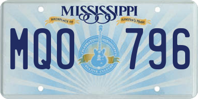 MS license plate MQO796