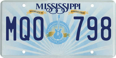 MS license plate MQO798