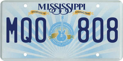 MS license plate MQO808