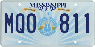 MS license plate MQO811