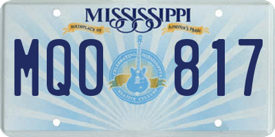 MS license plate MQO817