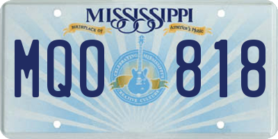 MS license plate MQO818