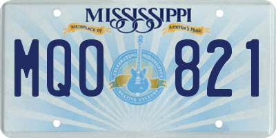 MS license plate MQO821