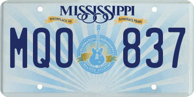MS license plate MQO837
