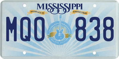 MS license plate MQO838