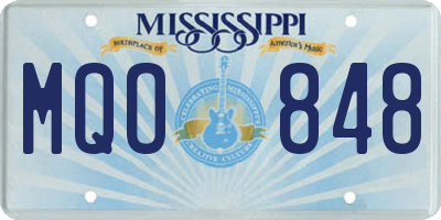 MS license plate MQO848