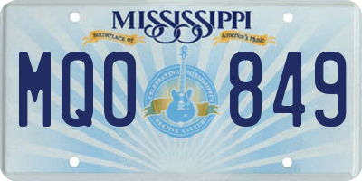 MS license plate MQO849