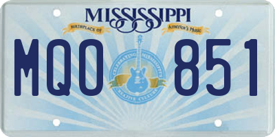 MS license plate MQO851