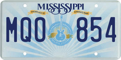 MS license plate MQO854