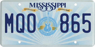 MS license plate MQO865