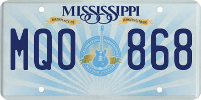 MS license plate MQO868