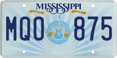 MS license plate MQO875
