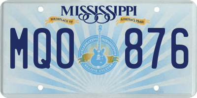 MS license plate MQO876