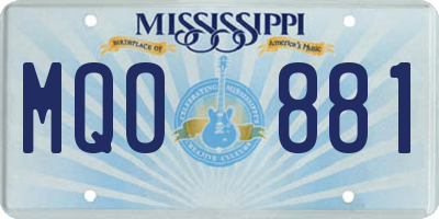 MS license plate MQO881