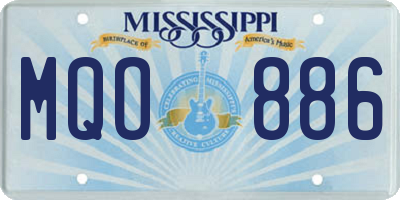 MS license plate MQO886