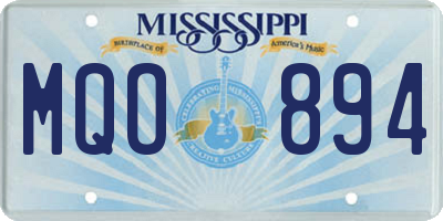 MS license plate MQO894