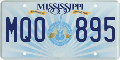 MS license plate MQO895