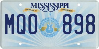 MS license plate MQO898