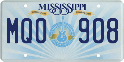 MS license plate MQO908