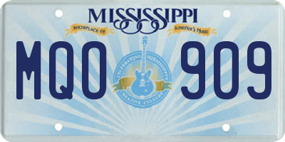 MS license plate MQO909