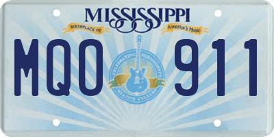MS license plate MQO911