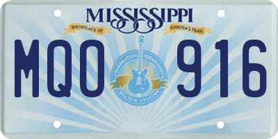 MS license plate MQO916
