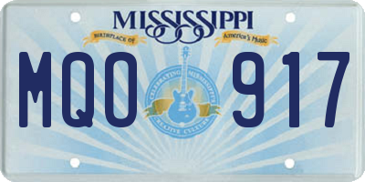 MS license plate MQO917