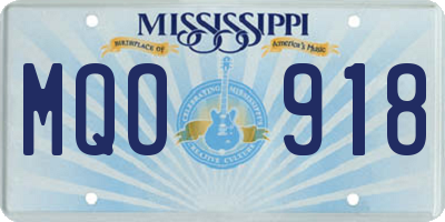 MS license plate MQO918