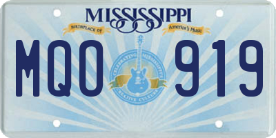 MS license plate MQO919