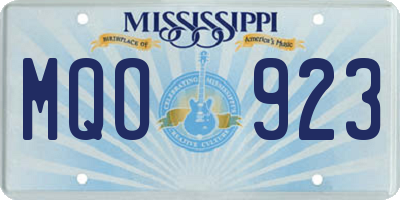 MS license plate MQO923