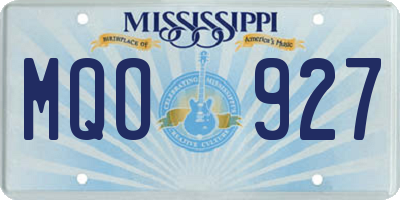 MS license plate MQO927