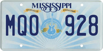 MS license plate MQO928